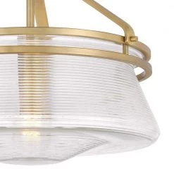 O'Keefe 14 in. x 14 in. x 13 in. 1-Light Aged Brass Finish Embossed glass Semi-Flush Mount by Worldwide Lighting -Thomas Lighting Sales aged brass embossed glass worldwide lighting flush mount lights e30005 012 44 1000