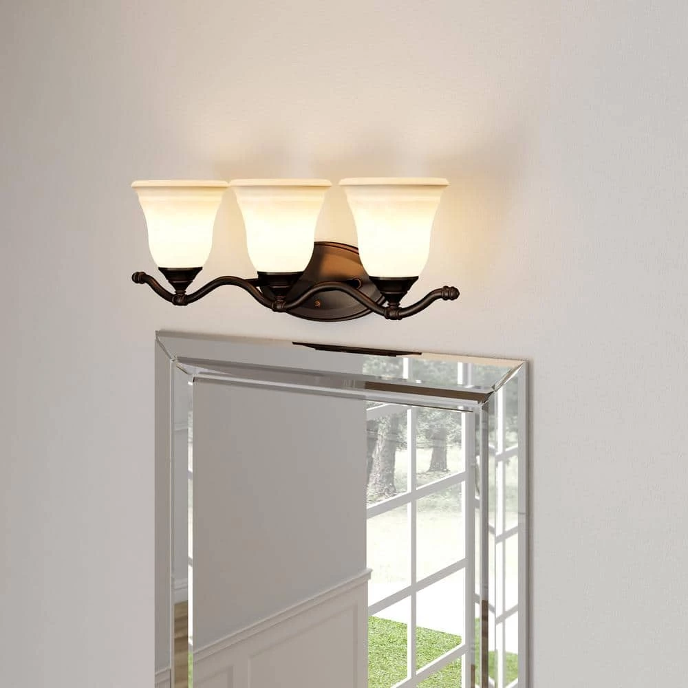 Harmony 3-Light Aged Bronze Bath Fixture by Thomas Lighting 4 Harmony 3-Light Aged Bronze Bath Fixture by Thomas Lighting - Image 2