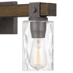 Edison 3-Light Artisan Iron and Wood Finish Vanity Light 6 in. x 24 in. x 9.25 in. by Worldwide Lighting 14 Edison 3-Light Artisan Iron and Wood Finish Vanity Light 6 in. x 24 in. x 9.25 in. by Worldwide Lighting -Thomas Lighting Sales artisan iron wood finish worldwide lighting vanity lighting e20007 018 44 1000