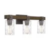Edison 3-Light Artisan Iron and Wood Finish Vanity Light 6 in. x 24 in. x 9.25 in. by Worldwide Lighting -Thomas Lighting Sales artisan iron wood finish worldwide lighting vanity lighting e20007 018 64 1000