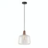 Bixby 1-Light Beach Oak Wood Mini Pendant with Clear Glass by Worldwide Lighting -Thomas Lighting Sales beach oak wood worldwide lighting pendant lights bd21028 b 64 1000