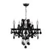 Lyre Collection 5-Light Polished Chrome and Black Crystal Chandelier by Worldwide Lighting -Thomas Lighting Sales black crystal polished chrome worldwide lighting chandeliers w83116c19 bl 64 1000