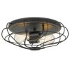 Cyclone 15 in. D x 5.25 in. H 2-Light Black and Seaside Oak Flush Mount by Worldwide Lighting -Thomas Lighting Sales black seaside oak worldwide lighting flush mount lights e30041 001 64 1000