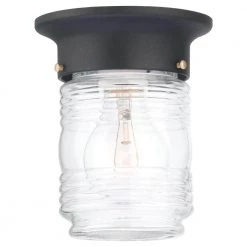 Park Avenue 1-Light Outdoor Hanging Black Ceiling Fixture by Thomas Lighting