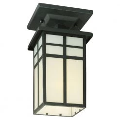 Mission Black 1-Light Outdoor Semi-Flush Mount by Thomas Lighting