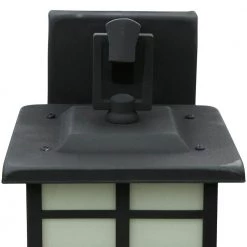 Mission 1-Light Black Outdoor Wall-Mount Lantern Sconce by Thomas Lighting -Thomas Lighting Sales black thomas lighting outdoor sconces sl91047 a0 1000
