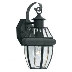 Heritage 1-Light Black Outdoor Wall-Mount Lantern Sconce by Thomas Lighting