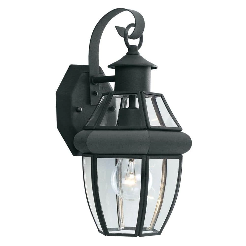 Heritage 1-Light Black Outdoor Wall-Mount Lantern Sconce by Thomas Lighting 3 Heritage 1-Light Black Outdoor Wall-Mount Lantern Sconce by Thomas Lighting
