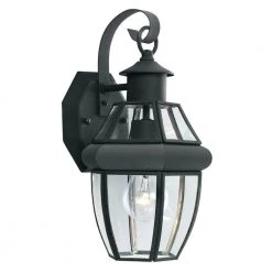 Heritage 1-Light Black Outdoor Wall-Mount Lantern Sconce by Thomas Lighting