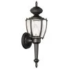 Park Avenue 1-Light Black Outdoor Wall Mount Lantern Sconce by Thomas Lighting -Thomas Lighting Sales black thomas lighting outdoor sconces sl94727 64 1000