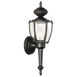 Park Avenue 1-Light Black Outdoor Wall Mount Lantern Sconce by Thomas Lighting