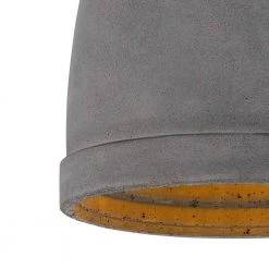 Remington 10 in. D x 19.63 in. H 1-Light Black Concrete Metal Grey Shade Pendant by Worldwide Lighting -Thomas Lighting Sales black worldwide lighting chandeliers e80014 001 44 1000