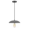 Remington 11.88 in. D X 3.25 in. H 1-Light Black Concrete Metal Grey Shade Pendant by Worldwide Lighting -Thomas Lighting Sales black worldwide lighting chandeliers e80015 001 64 1000