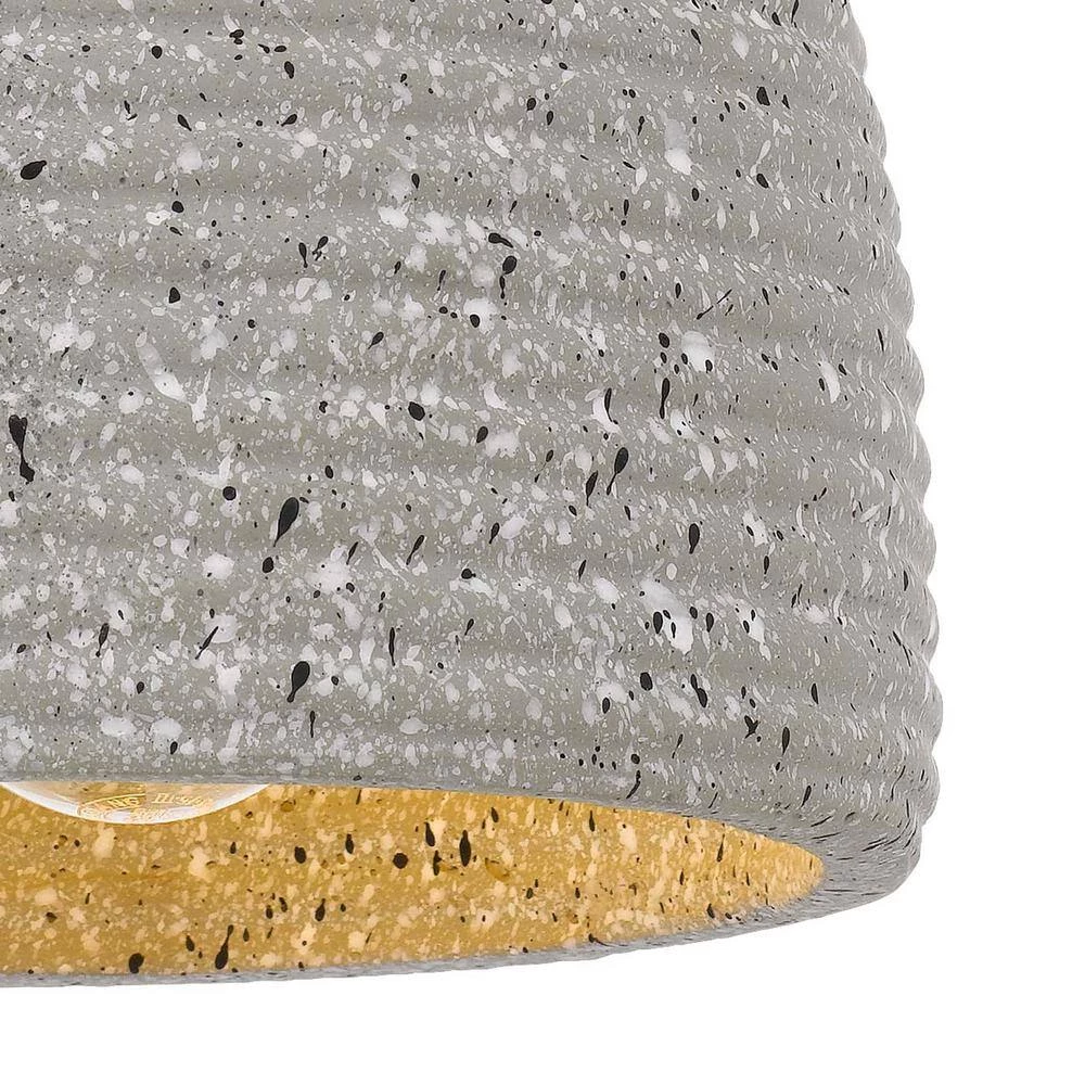 Remington 7.25 in. D X 8.63 in. H 1-Light Black Concrete Metal Grey Shade Pendant by Worldwide Lighting 7 Remington 7.25 in. D X 8.63 in. H 1-Light Black Concrete Metal Grey Shade Pendant by Worldwide Lighting - Image 5