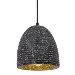 Remington 7.25 in. D X 8.63 in. H 1-Light Black Concrete Metal Grey Shade Pendant by Worldwide Lighting -Thomas Lighting Sales black worldwide lighting chandeliers e80018 001 1f 1000