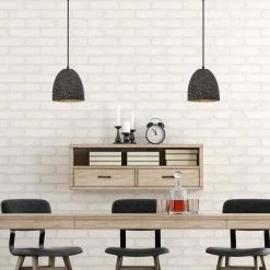 Remington 7.25 in. D X 8.63 in. H 1-Light Black Concrete Metal Grey Shade Pendant by Worldwide Lighting -Thomas Lighting Sales black worldwide lighting chandeliers e80018 001 31 1000