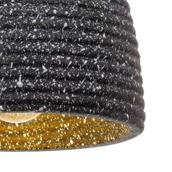 Remington 7.25 in. D X 8.63 in. H 1-Light Black Concrete Metal Grey Shade Pendant by Worldwide Lighting -Thomas Lighting Sales black worldwide lighting chandeliers e80018 001 44 1000