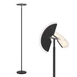 Mantis 67.72 in. Black Finish LED Floor Lamp Dimmable Up-Light Tall Standing Torchiere Lamp by Worldwide Lighting -Thomas Lighting Sales black worldwide lighting floor lamps w63442 001 44 1000