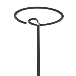 Twizzler 67.52 in. Black Finish Round LED Bright Light Floor Lamp Dimmable Up-Light Tall Standing Torchiere Lamp by Worldwide Lighting -Thomas Lighting Sales black worldwide lighting floor lamps w63444 001 1f 1000