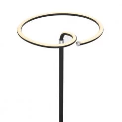 Twizzler 67.52 in. Black Finish Round LED Bright Light Floor Lamp Dimmable Up-Light Tall Standing Torchiere Lamp by Worldwide Lighting -Thomas Lighting Sales black worldwide lighting floor lamps w63444 001 4f 1000