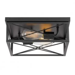 Mystic 13 in. x 13 in. x 5 in. 2-Light Black Flush Mount by Worldwide Lighting -Thomas Lighting Sales black worldwide lighting flush mount lights e30022 001 1f 1000