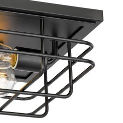 Attica 12.63 in. x 12.63 in. x 5 in. 2-Light Black Flush Mount by Worldwide Lighting 13 Attica 12.63 in. x 12.63 in. x 5 in. 2-Light Black Flush Mount by Worldwide Lighting -Thomas Lighting Sales black worldwide lighting flush mount lights e30025 001 44 1000