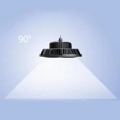 Waterproof UFO 150-Watt Black 5000K 22500 Lumens IP65 Integrated LED High Bay Light by Worldwide Lighting -Thomas Lighting Sales black worldwide lighting high bay lights hb150w 5000k 90d a0 1000