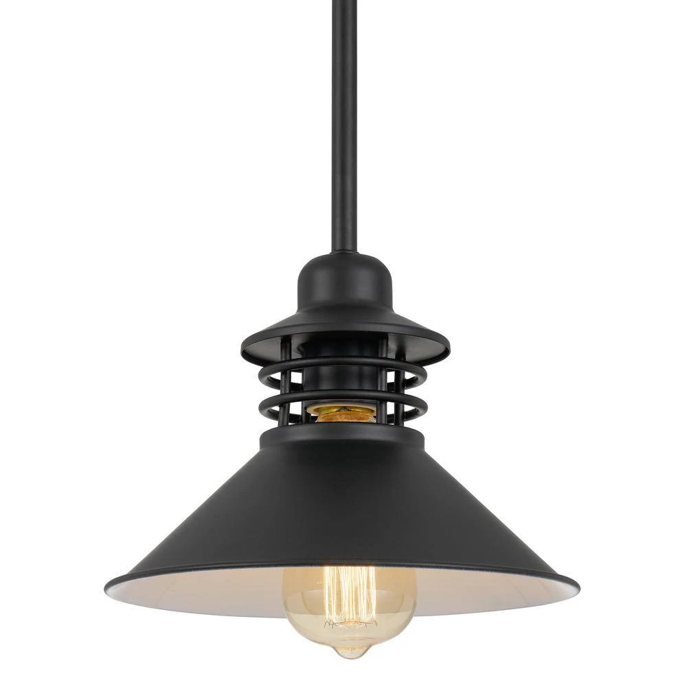 Robby 9 in. x 9 in. x 6.63 in. 1-Light Black Mini Pendant by Worldwide Lighting 6 Robby 9 in. x 9 in. x 6.63 in. 1-Light Black Mini Pendant by Worldwide Lighting - Image 4
