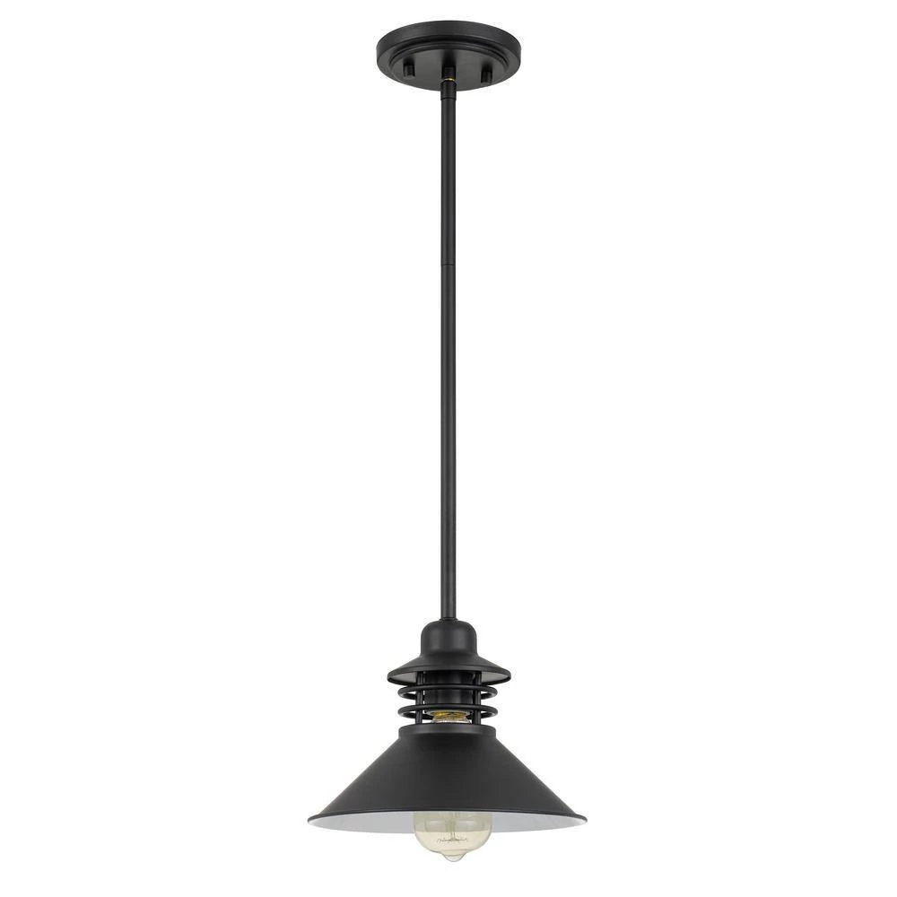 Robby 9 in. x 9 in. x 6.63 in. 1-Light Black Mini Pendant by Worldwide Lighting 4 Robby 9 in. x 9 in. x 6.63 in. 1-Light Black Mini Pendant by Worldwide Lighting - Image 2