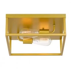 Concord 12.75 in. x 12.75 in. x 5 in. 2-Light Brass Flush Mount by Worldwide Lighting -Thomas Lighting Sales brass worldwide lighting flush mount lights e30020 021 1f 1000