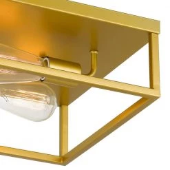 Concord 12.75 in. x 12.75 in. x 5 in. 2-Light Brass Flush Mount by Worldwide Lighting -Thomas Lighting Sales brass worldwide lighting flush mount lights e30020 021 44 1000