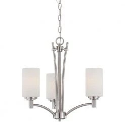 Pittman 3-Light Brushed Nickel Chandelier by Thomas Lighting