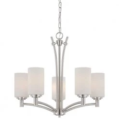 Pittman 5-Light Brushed Nickel Chandelier by Thomas Lighting