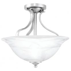 Prestige 2-Light Brushed Nickel Semi-Flush Mount Light by Thomas Lighting