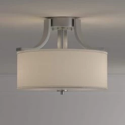 Pendenza 2-Light Brushed Nickel Ceiling Flushmount by Thomas Lighting -Thomas Lighting Sales brushed nickel thomas lighting chandeliers sl860978 44 1000