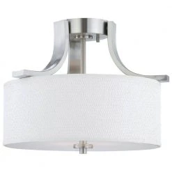 Thomas Lighting Sales 9 Pendenza 2-Light Brushed Nickel Ceiling Flushmount by Thomas Lighting