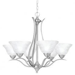 Prestige 6-Light Brushed Nickel Hanging Chandelier by Thomas Lighting