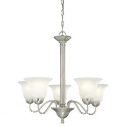 Riva 5-Light Brushed Nickel Chandelier by Thomas Lighting