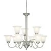 Riva 9-Light Brushed Nickel Chandelier by Thomas Lighting -Thomas Lighting Sales brushed nickel thomas lighting chandeliers sl881378 64 1000