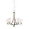 Treme 5-Light Brushed Nickel Chandelier With Etched White Glass Shades by Thomas Lighting 2 Treme 5-Light Brushed Nickel Chandelier With Etched White Glass Shades by Thomas Lighting -Thomas Lighting Sales brushed nickel thomas lighting chandeliers tk0020217 64 1000