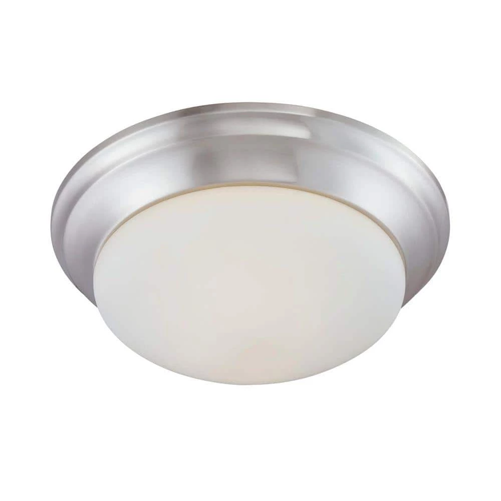 2-Light Brushed Nickel Ceiling Flush Mount by Thomas Lighting 3 2-Light Brushed Nickel Ceiling Flush Mount by Thomas Lighting