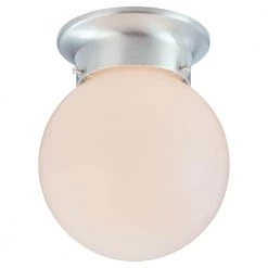 1-Light Brushed Nickel Ceiling Flush Mount by Thomas Lighting