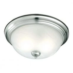 2-Light Brushed Nickel Ceiling Flush Mount by Thomas Lighting