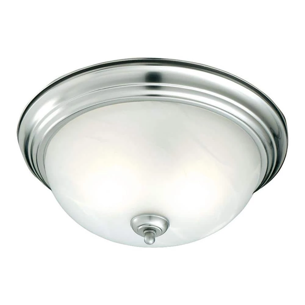 2-Light Brushed Nickel Ceiling Flush Mount by Thomas Lighting 3 2-Light Brushed Nickel Ceiling Flush Mount by Thomas Lighting