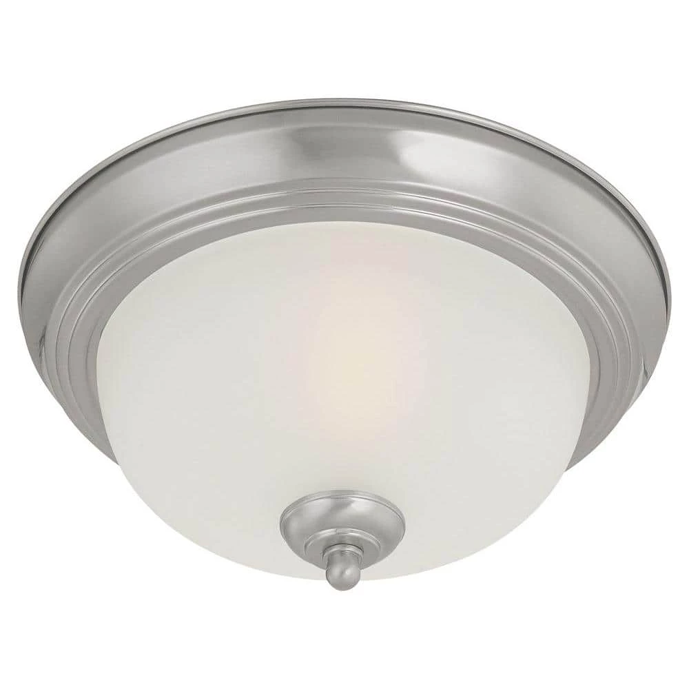 1-Light Brushed Nickel Ceiling Flush Mount by Thomas Lighting 3 1-Light Brushed Nickel Ceiling Flush Mount by Thomas Lighting