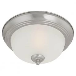 2-Light Brushed Nickel Ceiling Flush Mount by Thomas Lighting
