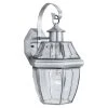 Heritage 1-Light Brushed Nickel Outdoor Wall-Mount Lantern Sconce by Thomas Lighting -Thomas Lighting Sales brushed nickel thomas lighting outdoor sconces sl942478 64 1000