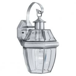 Heritage 1-Light Brushed Nickel Outdoor Wall-Mount Lantern Sconce by Thomas Lighting