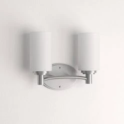 Pittman 2-Light Brushed Nickel Wall Vanity Light by Thomas Lighting -Thomas Lighting Sales brushed nickel thomas lighting vanity lighting 190022217 31 1000