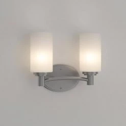 Pittman 2-Light Brushed Nickel Wall Vanity Light by Thomas Lighting -Thomas Lighting Sales brushed nickel thomas lighting vanity lighting 190022217 d4 1000
